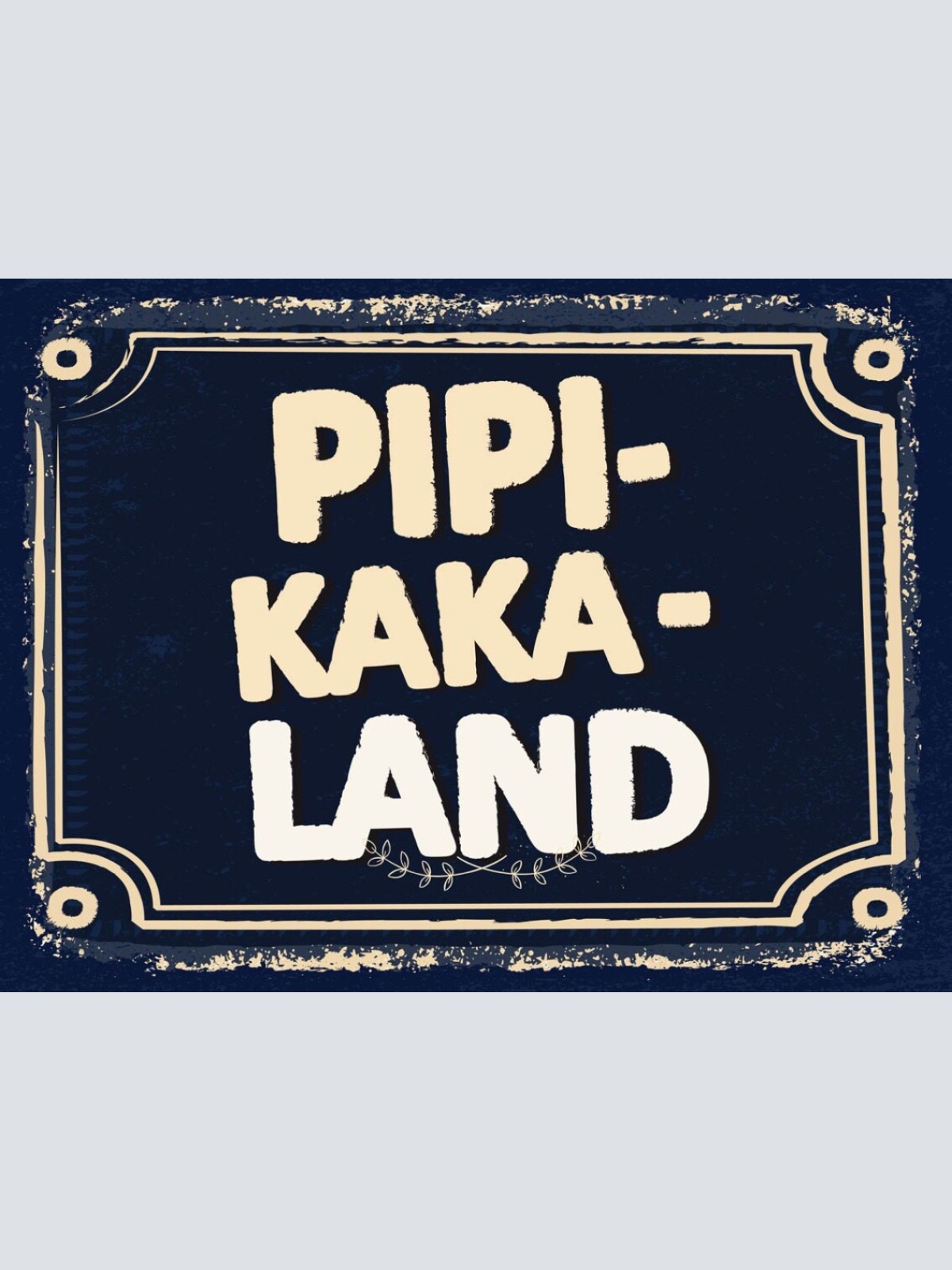 Schild Pipi Kaka Land WC Toilette Klo 12x18 20x30 30x40 Blech/Holz LP