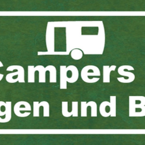 Schild Des Campers Fluch Ist Regen & Besuch Campen Camping 27x10 Blech od.Holz
