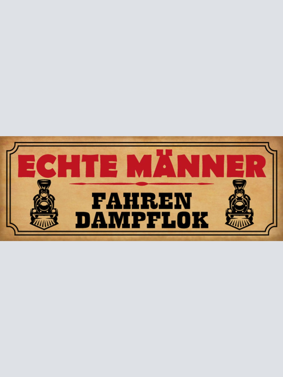 Schild Echte Männer Fahren Dampflock Eisenbahn Zug Zugführer 27x10 Blech od.Holz