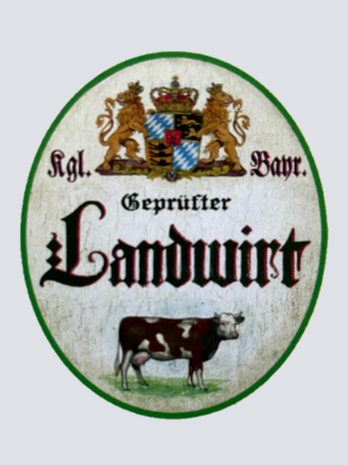 Nostalgie Holzschild Bayern Königlich Bayerischer Geprüfter Landwirt Schild