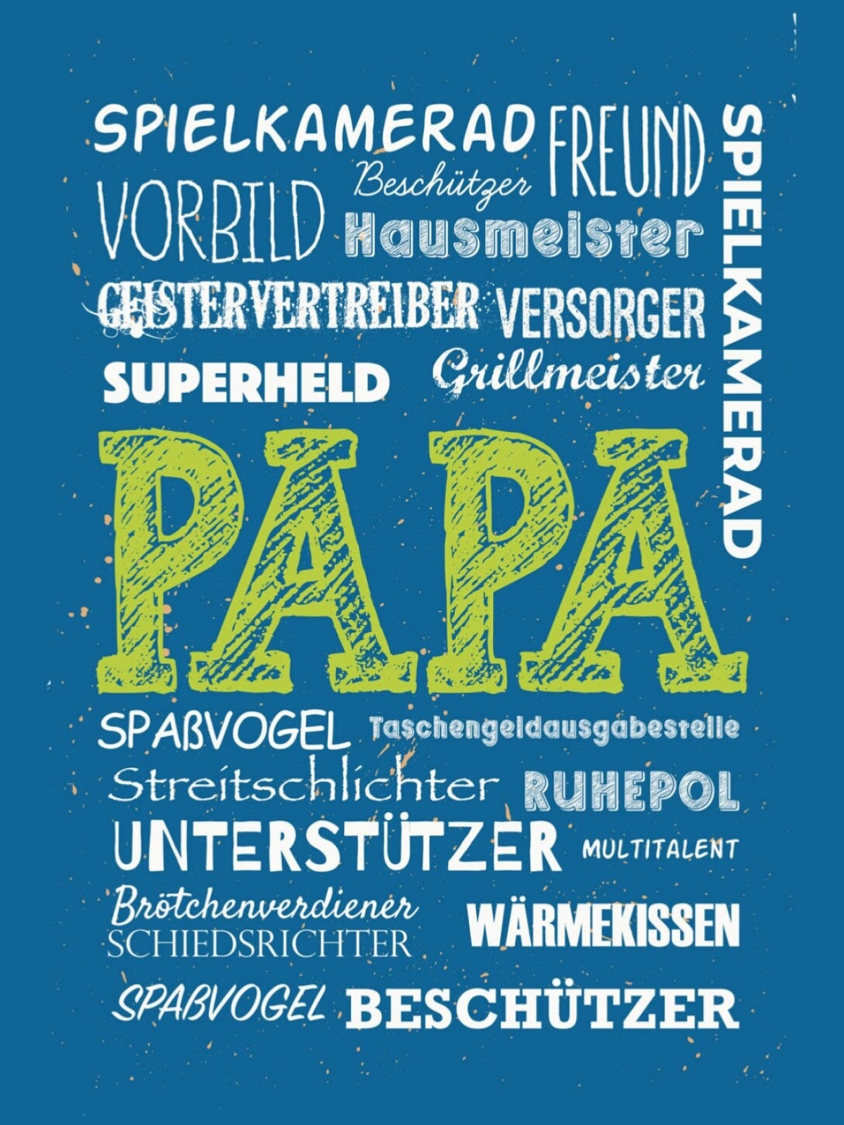 Schild Papa Vater Vorbild Beschützer Freund 12x18 20x30 30x40 Blech/Holz LP