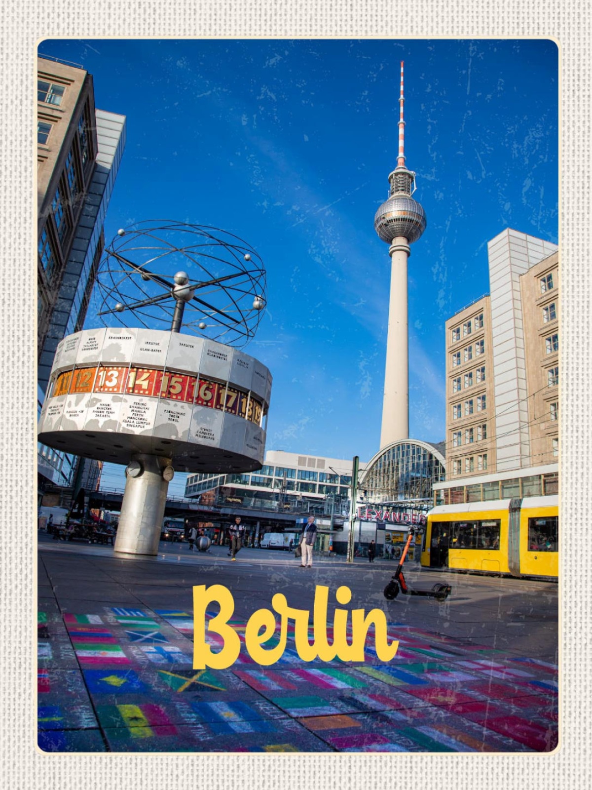 Schild Berlin Deutschland Fernsehturm Alexanderpl. 12x18 20x30 30x40 Blech/Holz