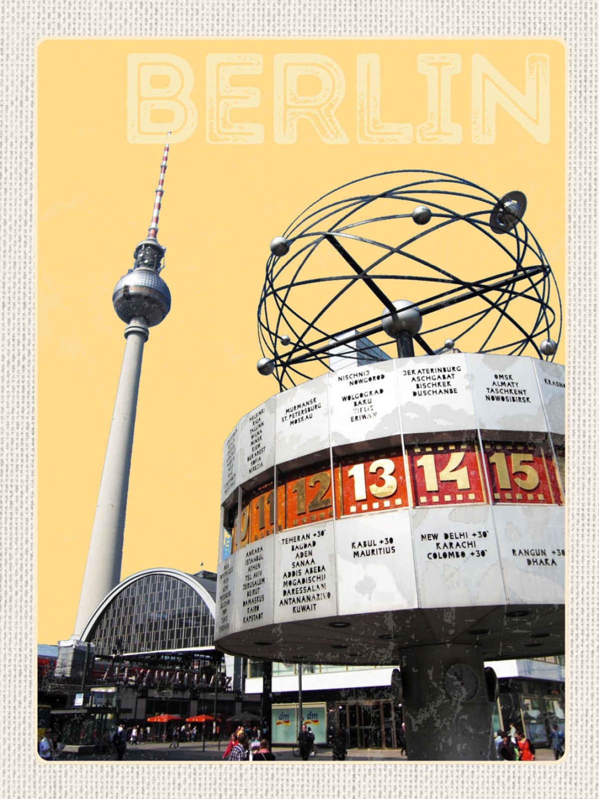 Schild Berlin Deutschland Fernsehturm Alexanderpl. 12x18 20x30 30x40 Blech/Holz