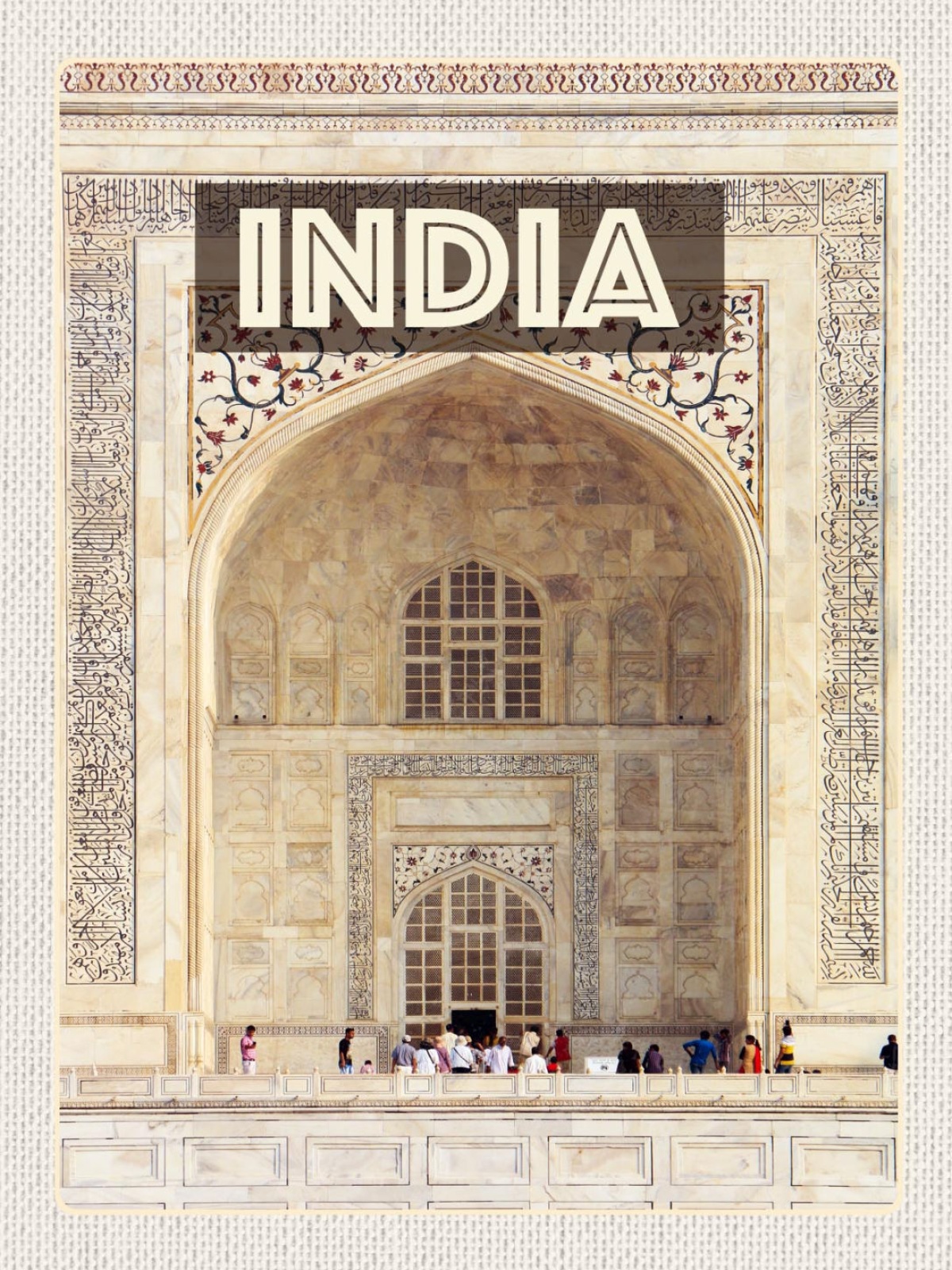 Schild India Indien Taj Mahal Monument Mausoleum 12x18 20x30 30x40 Blech/Holz