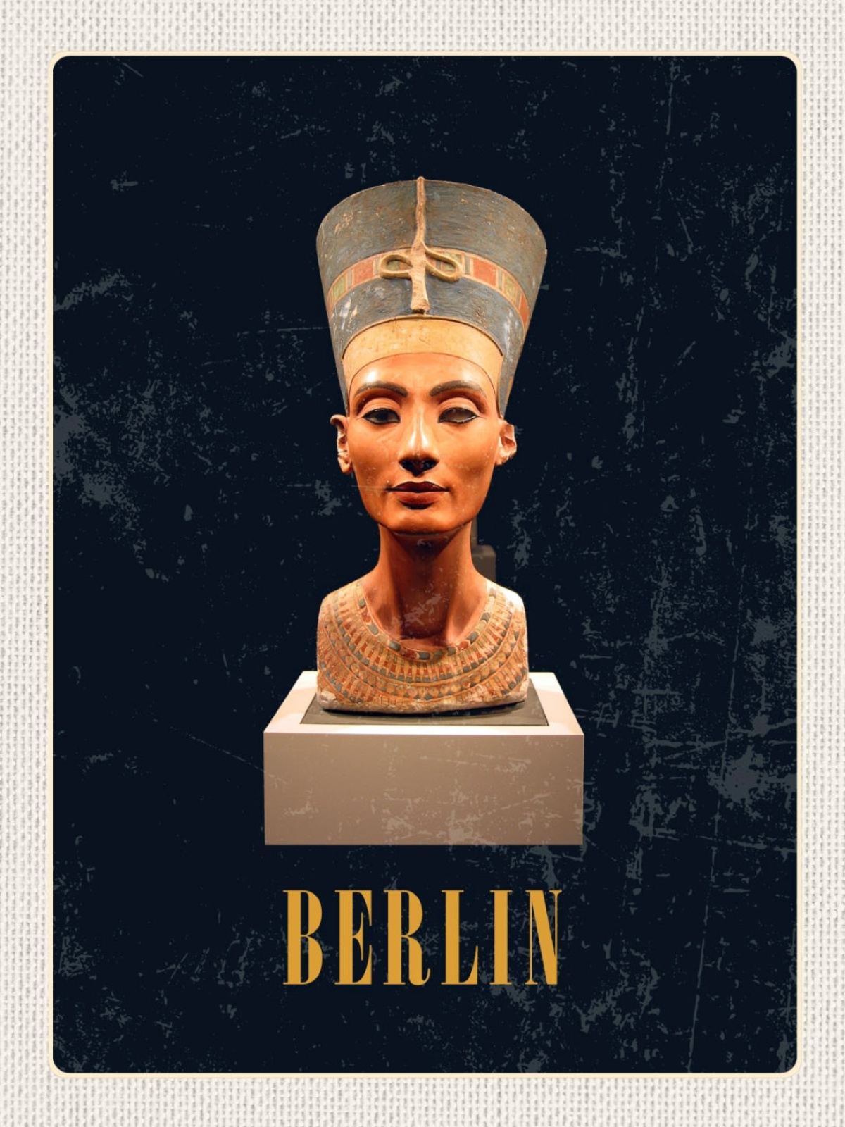 Schild Berlin Deutschland Nofretete Neues Museum 12x18 20x30 30x40 Blech/Holz