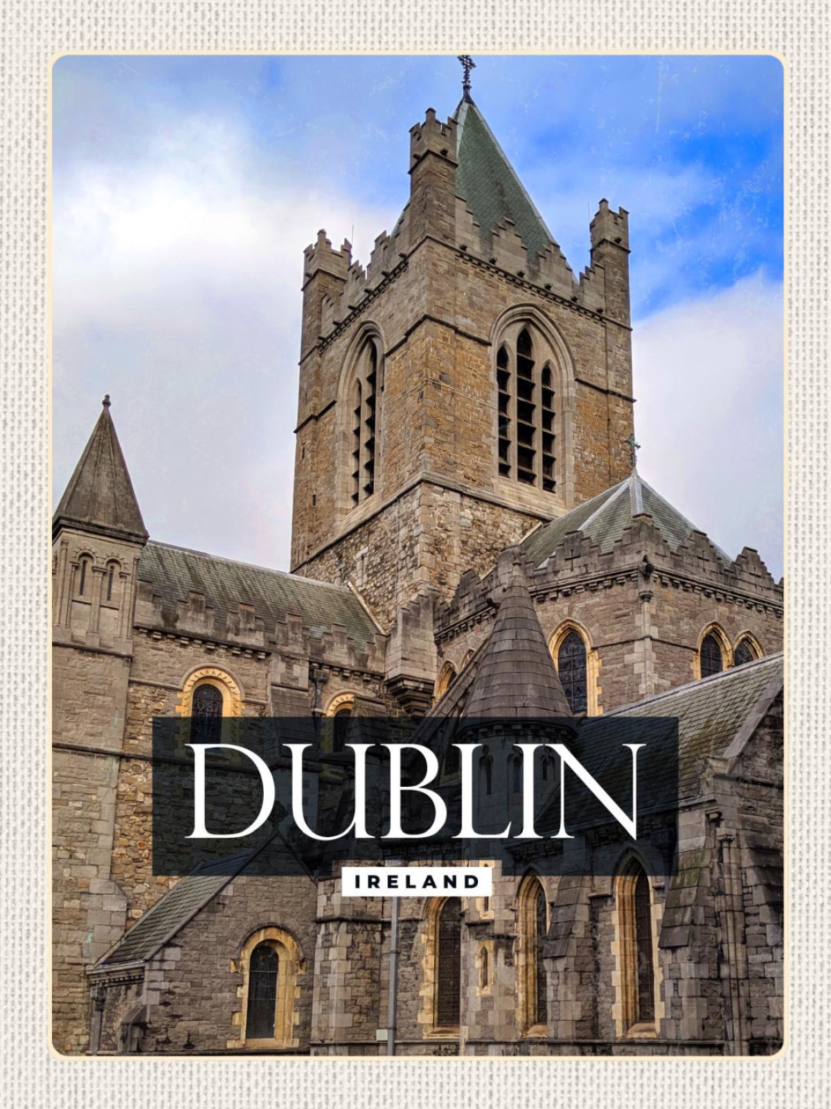 Schild Dublin Ireland Irland Christ Church 12x18 20x30 30x40 Blech od. Holz