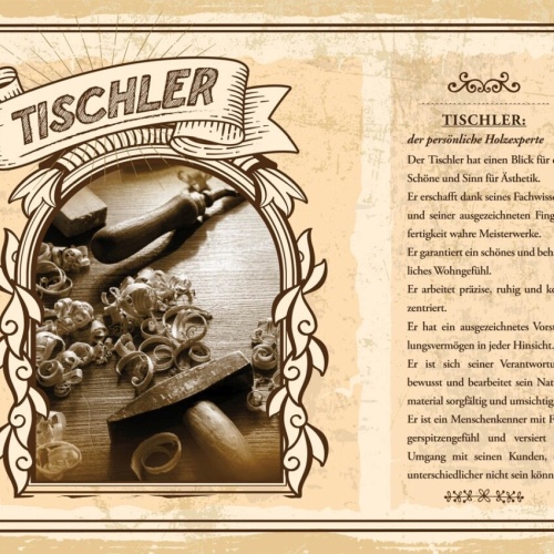 Schild Tischler Beruf Holz Handwerk Handwerker 12x18 20x30 30x40 Blech/Holz