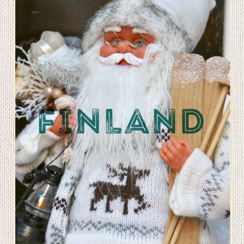 Schild Finland Finnland Weihnachten Santa Claus 12x18 20x30 30x40 Blech/Holz