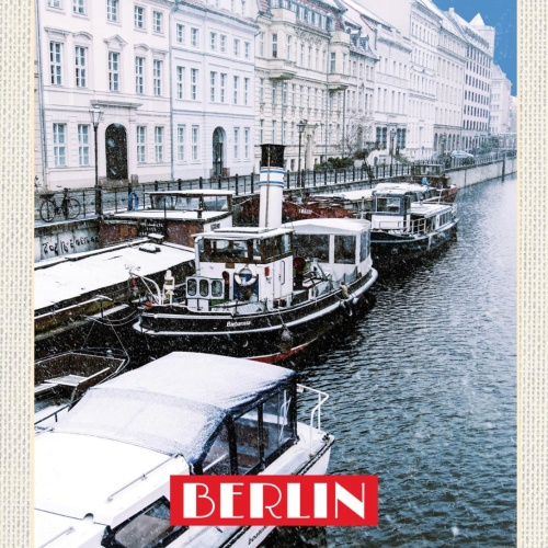 Schild Berlin Deutschland Hafen Schiff 12x18 20x30 30x40 Blech od. Holz