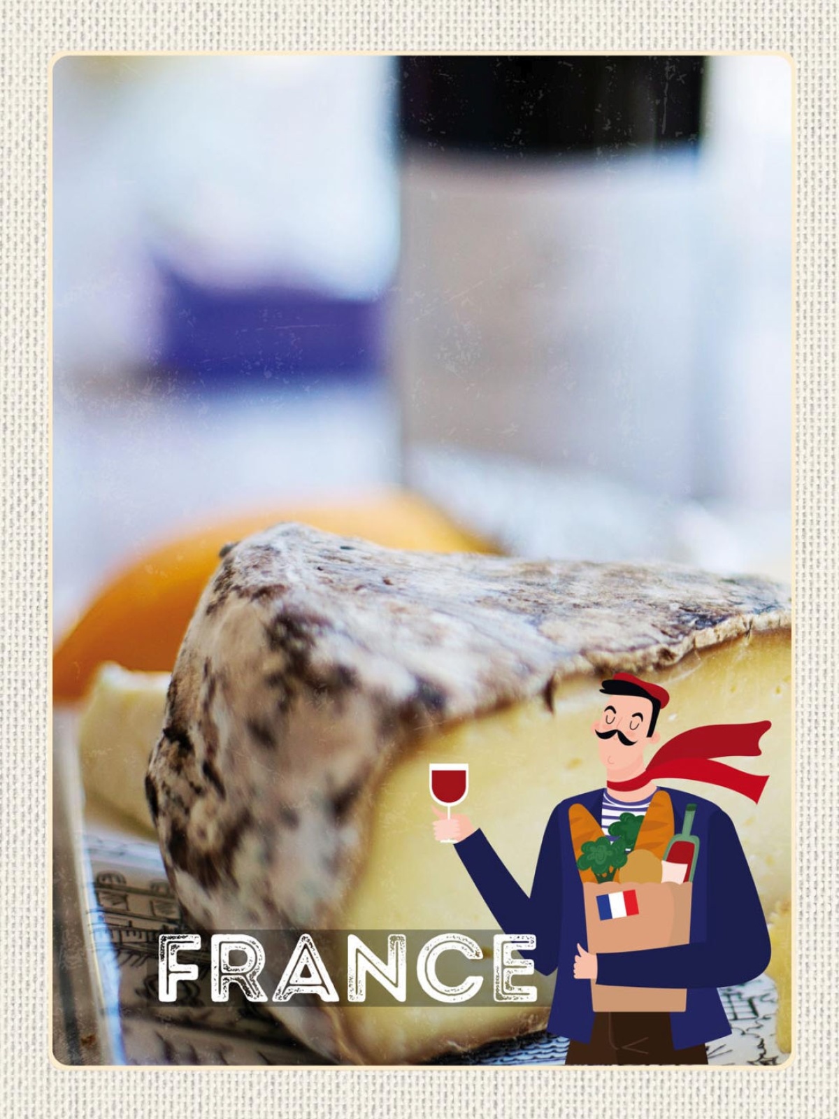 Schild France Frankreich Käse Spezialitäten 12x18 20x30 30x40 Blech/Holz