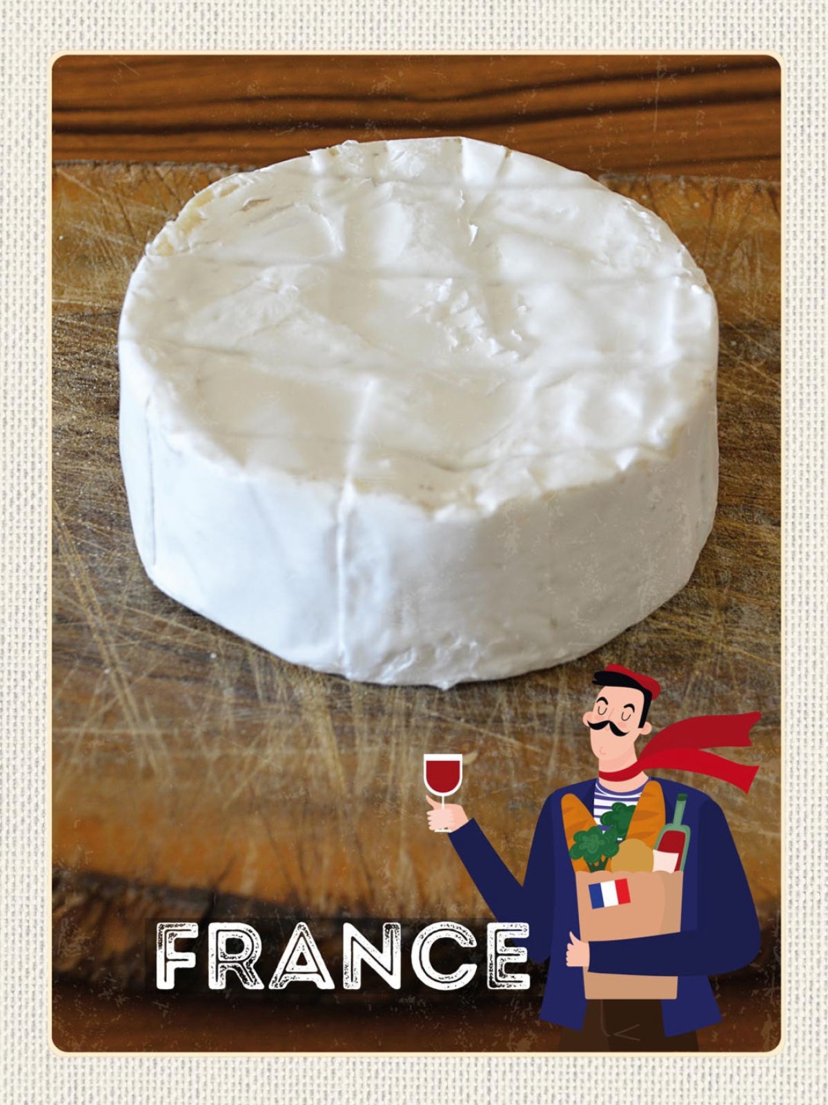 Schild France Frankreich Camembert Käse Spezialität 12x18 20x30 30x40 Blech/Holz