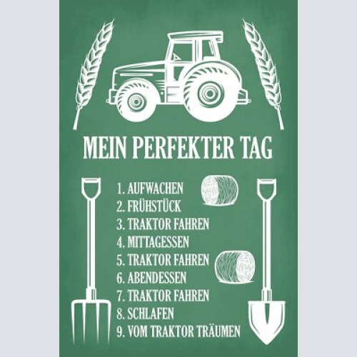 Nostalgie schild traktor fahren traum bauer 12x18 / 20x30 / 30x40 blech od. holz