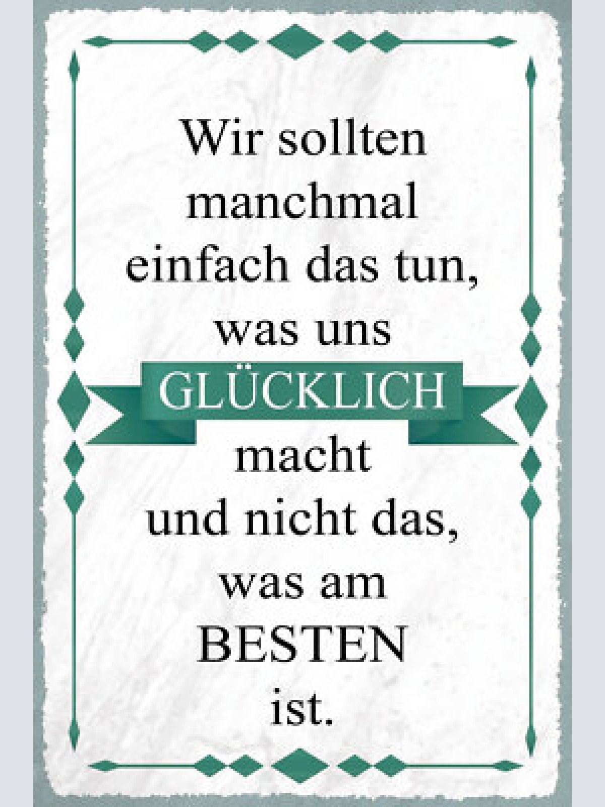 Nostalgie schild glücklich leben freude 12x18 / 20x30 / 30x40 blech od. holz