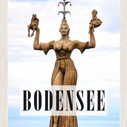 Schild Bodensee Imperia Statue Konstanz D 12x18 20x30 30x40 Blech od. Holz
