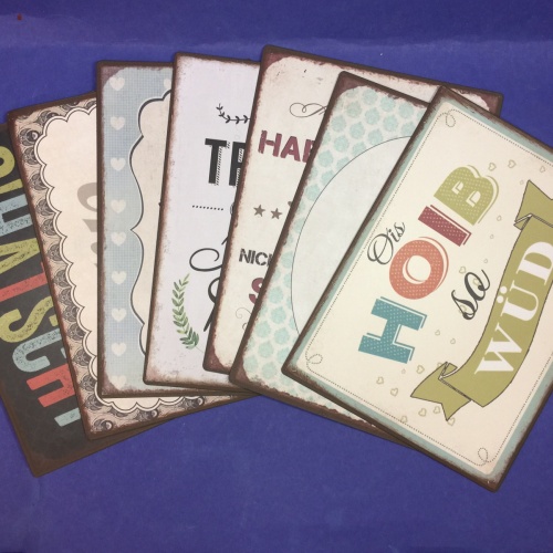 Nostalgie Div. Schilder Mundart Sprüche Dialekt siehe Fotos 20x15 bzw. 15x20