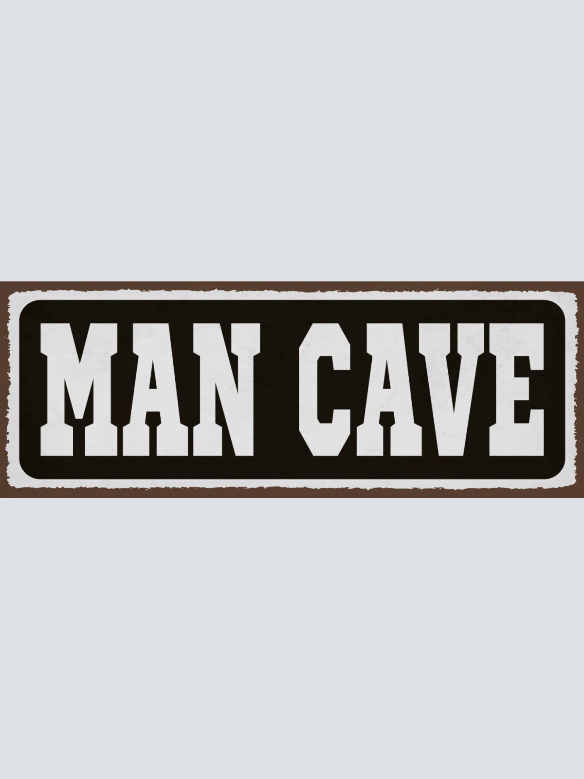Schild Man Cave Männer Zufluchtsort Höhle Rückzugsort Zimmer 27x10 Blech od.Holz