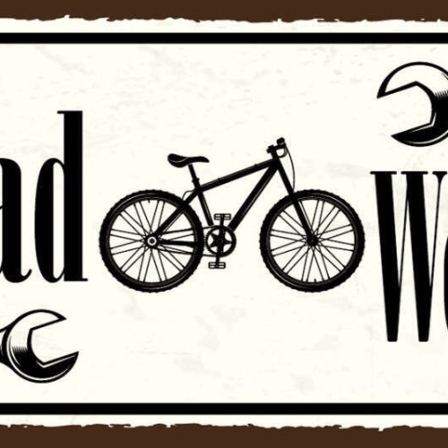 Schild Fahrrad Werkstatt Mechaniker Reparatur Bastler Hobby 27x10 Blech od.Holz