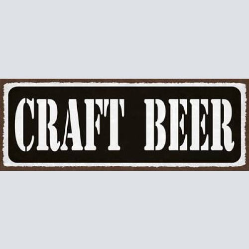 Schild craft beer craftbier bier brauen alkohol handwerklich 27x10 blech od.holz