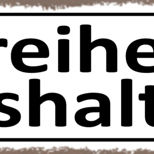 Schild Freiheit Aushalten Ausfahrt Freihalten 27x10 Blech od.Holz