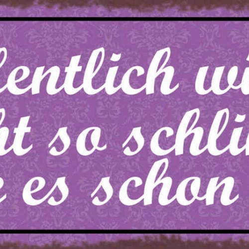 Schild Hoffentlich Wird Es Nicht So Schlimm Wie Es Schon Ist 27x10 Blech od.Holz
