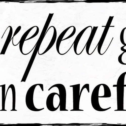 Schild I Don't Repeat Gossip So Listen Carefully Zuhören 27x10 Blech od.Holz