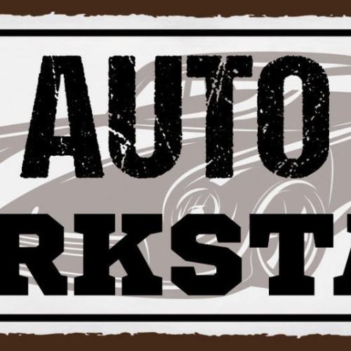 Schild Auto Werkstatt Mechaniker Bastler Tuning Reparatur 27x10 Blech od.Holz