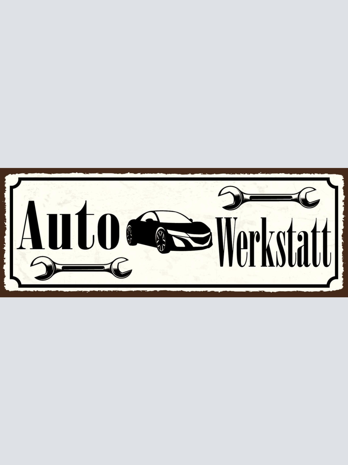 Schild Auto Werkstatt Mechaniker Reparatur Tuning Hobby 27x10 Blech od.Holz