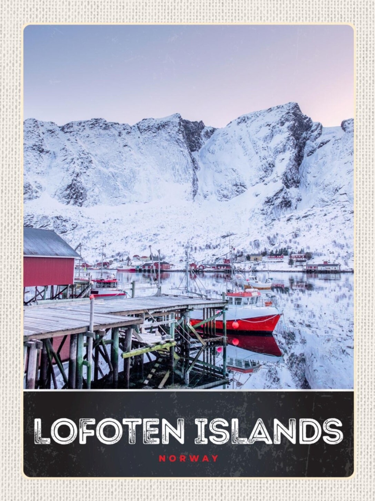 Schild Lofoten Islands Norway Norwegen Inseln 12x18 20x30 30x40 Blech/Holz