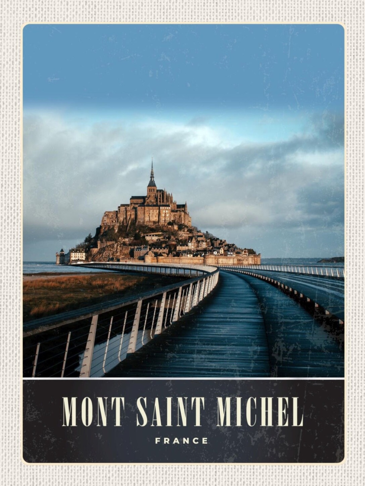 Schild Mont-Saint-Michel France Frankreich 12x18 20x30 30x40 Blech od. Holz