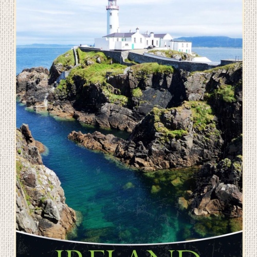 Schild Ireland Irland Fanad Head Leuchtturm Meer 12x18 20x30 30x40 Blech/Holz