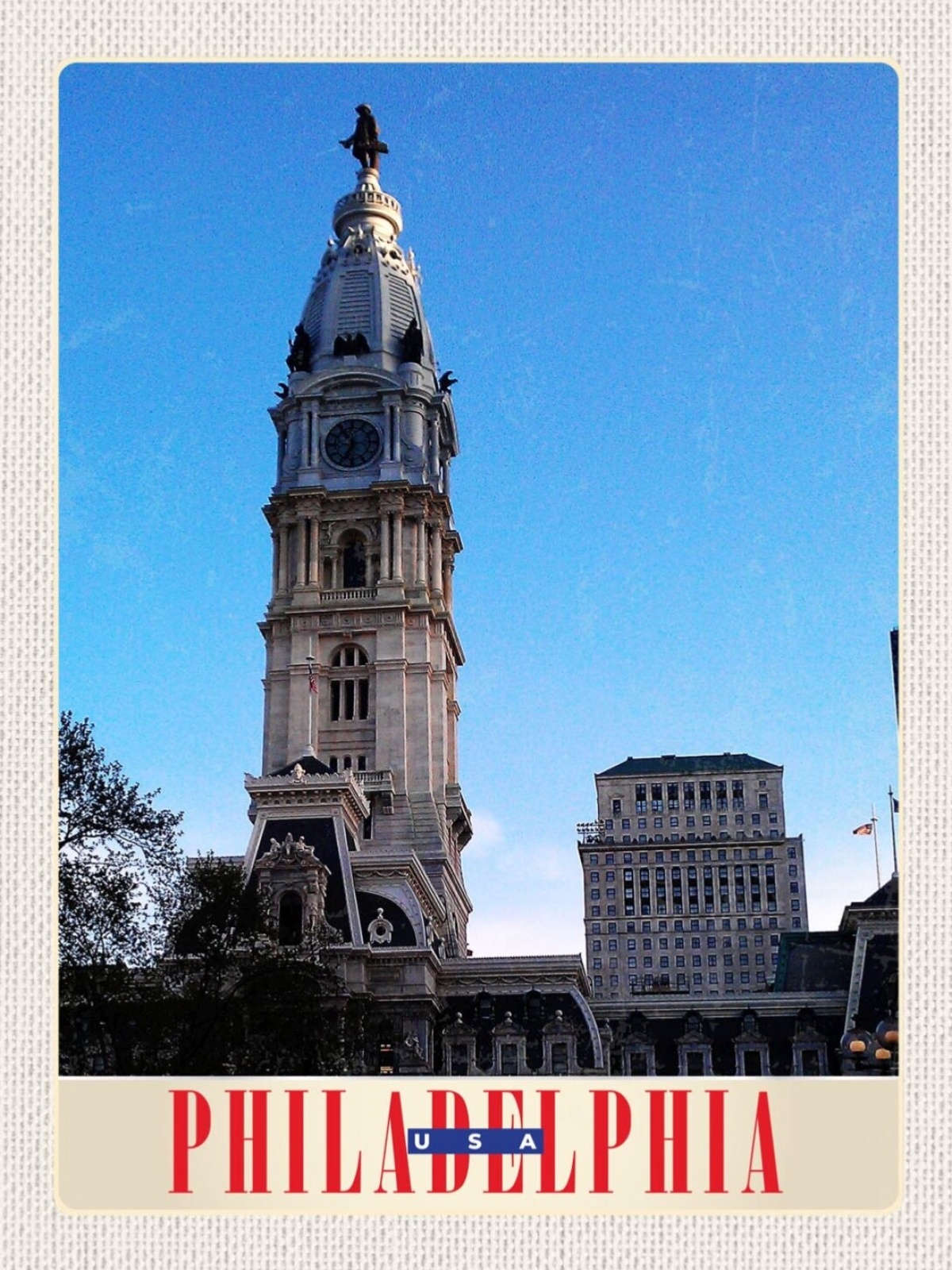 Schild Philadelphia Pennsylvania Stadt City Hall 12x18 20x30 30x40 Blech/Holz