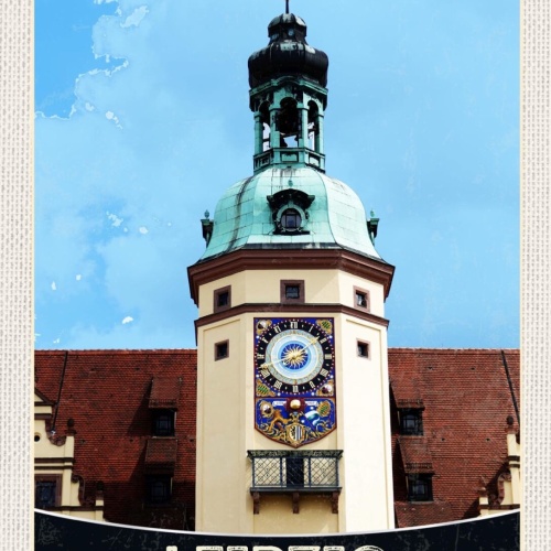 Schild Leipzig Germany Altes Rathaus Deutschland 12x18 20x30 30x40 Blech/Holz