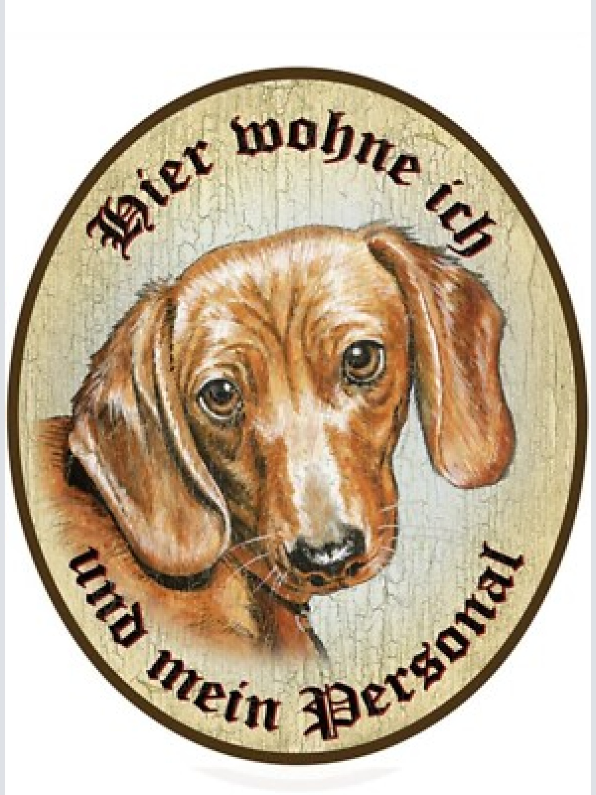 Kuk nostalgie türschild dackel hier wohne ich und mein personal