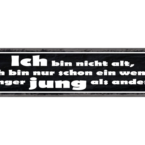 Schild Ich Bin Nicht Alt Ein Wenig Länger Jung Als Andere 46 x 10 Blech od. Holz