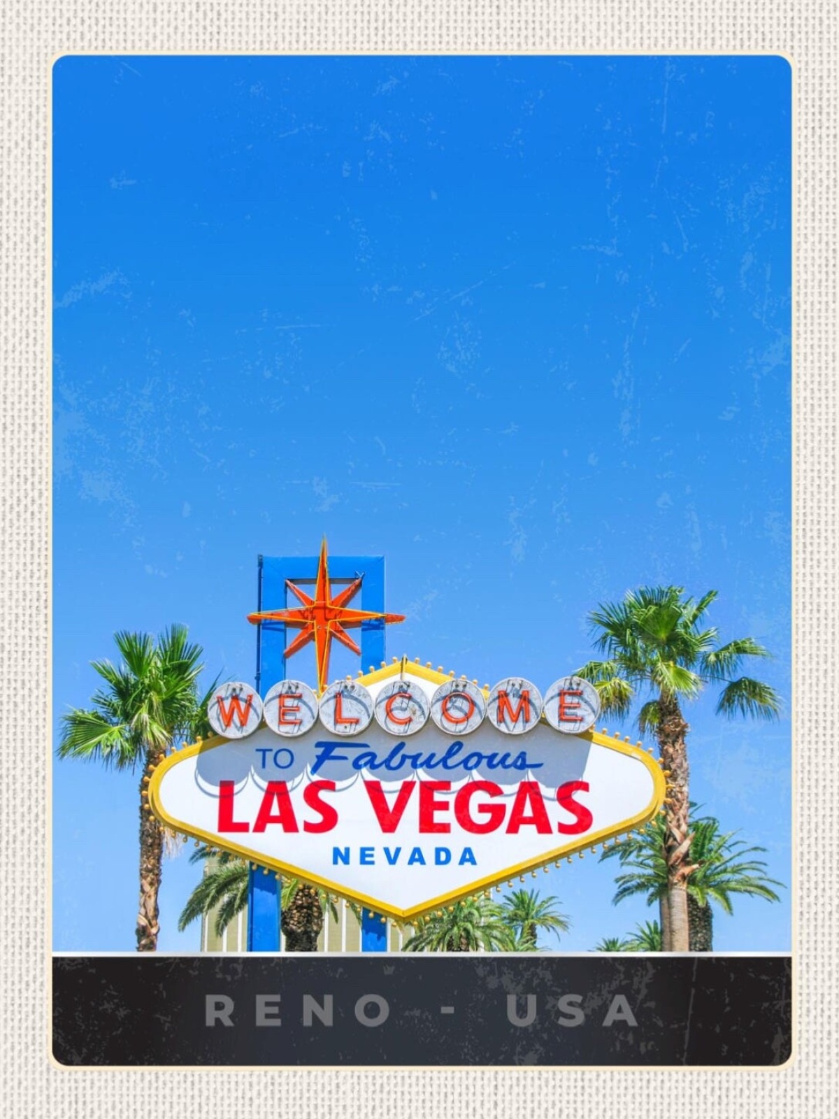 Schild Reno USA Nevada Welcome Las Vegas Tafel 12x18 20x30 30x40 Blech/Holz
