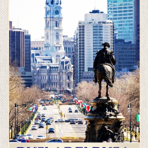 Schild Philadelphia Pennsylvania Stadt City Hall 12x18 20x30 30x40 Blech/Holz