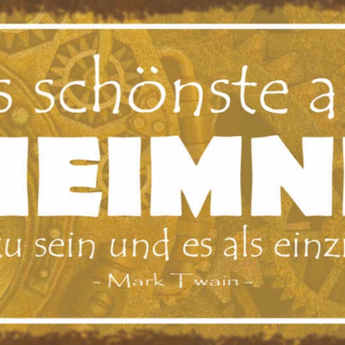 Schild Das Schönste Aller Geheimnisse Genie Zu Sein & Es Als Einziger Zu Wissen