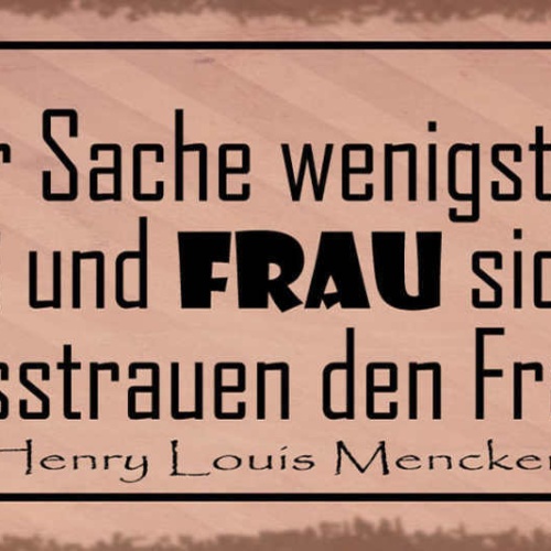 Schild In Einer Sache Sind Mann & Frau Sich Einig Sie Misstrauen Den Frauen