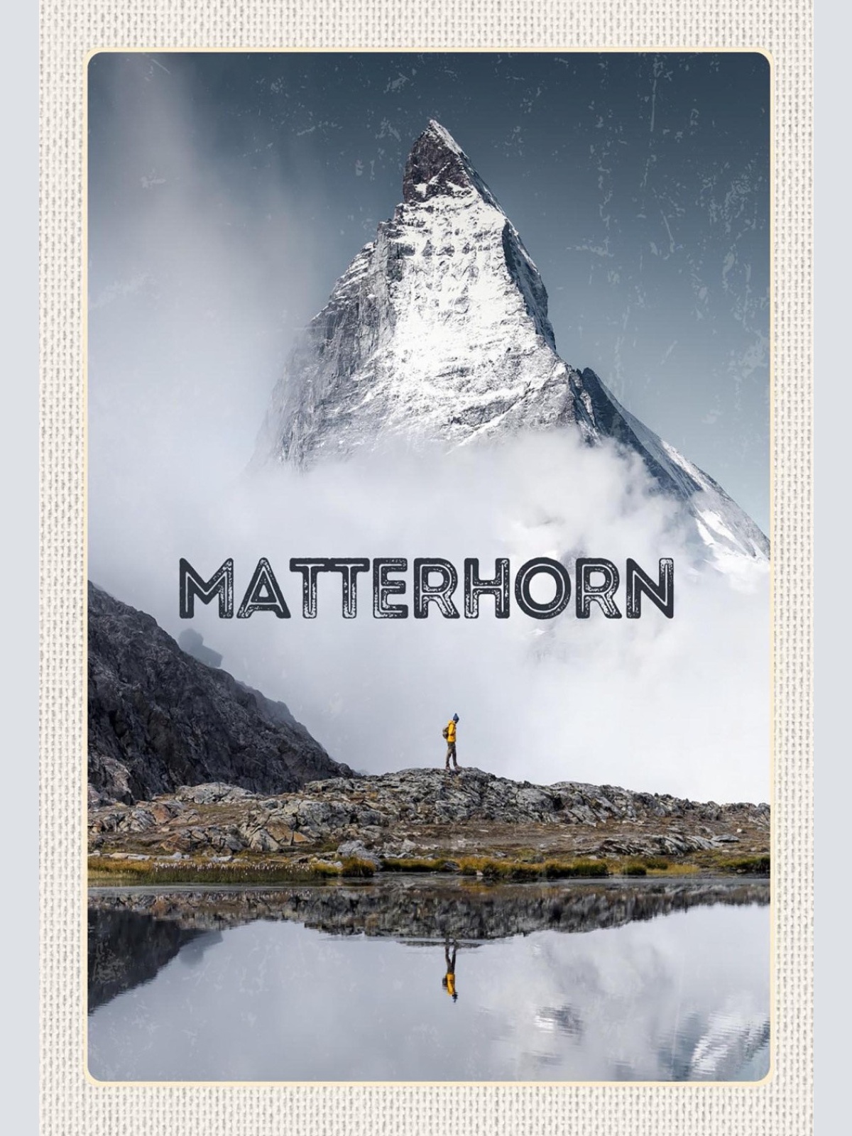 Schild Spruch Matterhorn Schweiz Bergsee JW