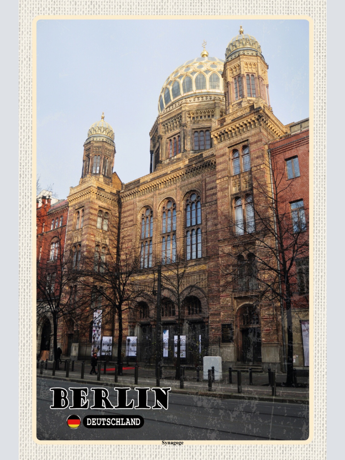 Schild Spruch Berlin Deutschland Synagoge JW