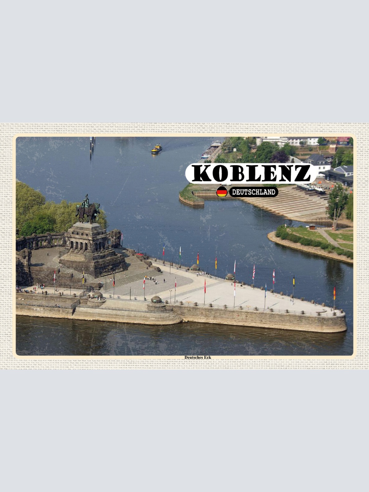 Schild Spruch Koblenz Deutschland Deutsches Eck JW