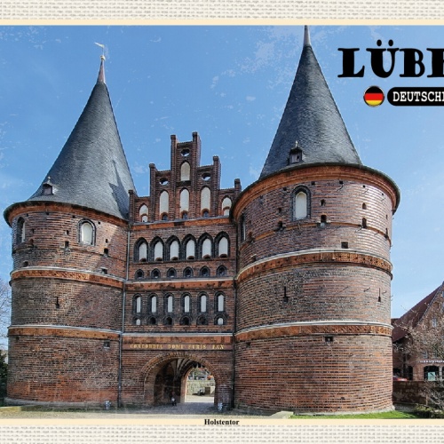 Schild Spruch Lübeck Deutschland Holstentor JW