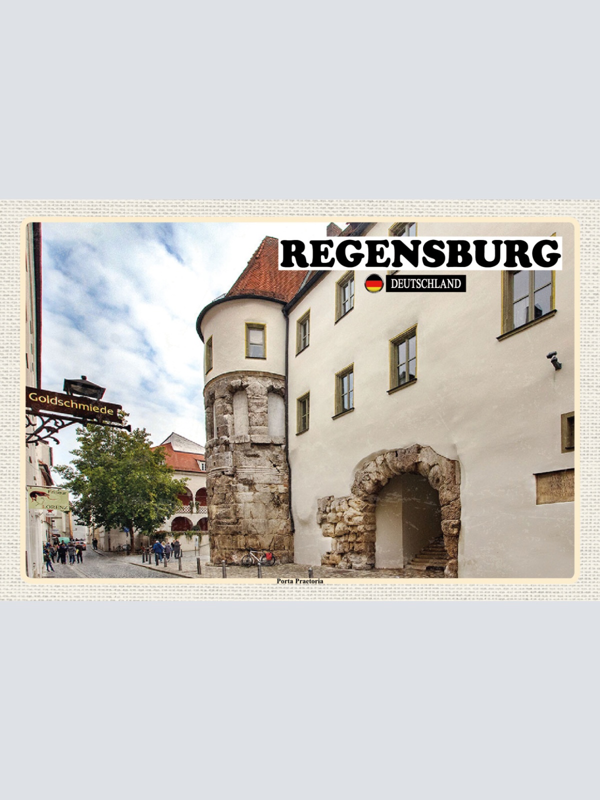 Schild Spruch Regensburg Deutschland Porta Pactoria JW