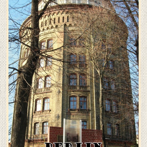 Schild Spruch Berlin Deutschland Wasserturm JW