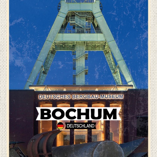 Schild Spruch Bochum Deutschland Deutsches Bergbau-Museum JW