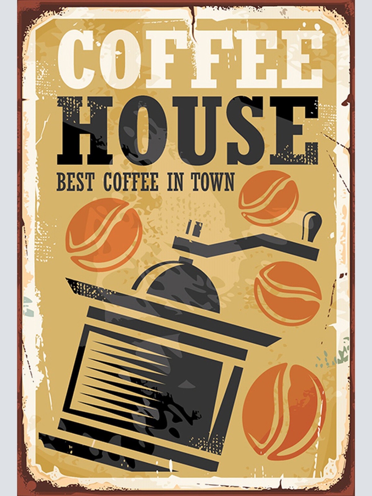 Schild Spruch Coffee House Kaffeehaus Best in Town Essen Comic JW