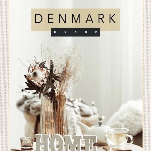 Schild Spruch Hygge Denmark Dänemark Home Zuhause Tee JW