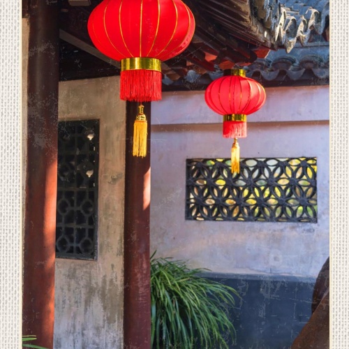 Schild Spruch Shanghai China lampions JW