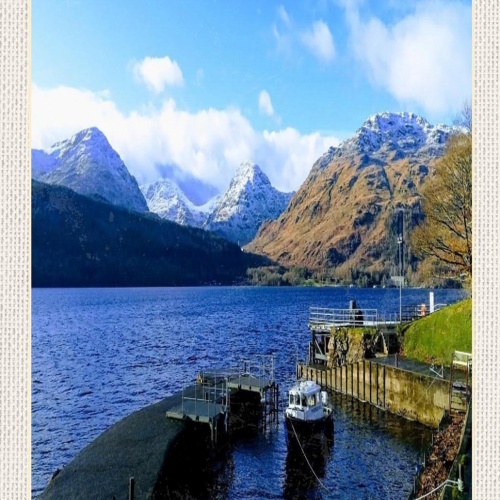 Schild Spruch Scotland Schottland United Kingdom Vereinigtes Königreich Berge JW