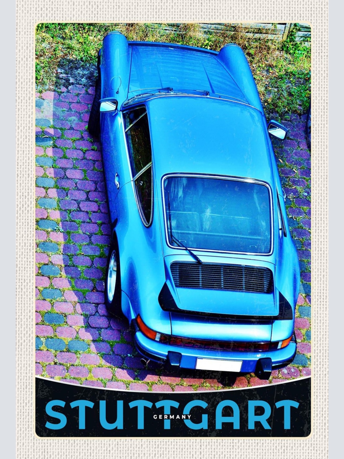 Schild Spruch Stuttgart Germany Deutschland Auto Porsche Oldtimer JW